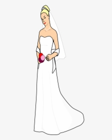 Christmas Bride Dress Draw In Coreldraw, HD Png Download, Free Download