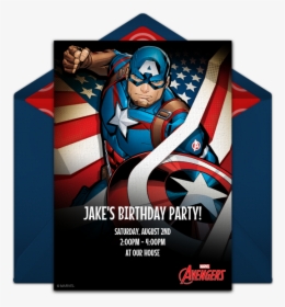 Captain America Invitation Layout, HD Png Download, Free Download