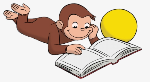 #reading #book #monkey #curiousgeorge #curious - Curious George Reading Clipart, HD Png Download, Free Download
