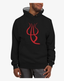 Black And Red Champion Hoodie, HD Png Download, Free Download