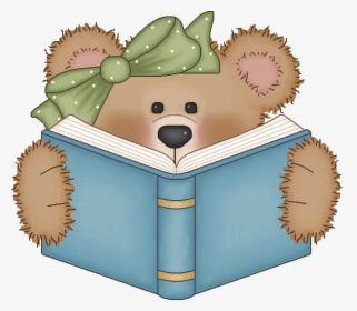Christmas Reading Books Clipart - Teddy Bear Reading Clipart, HD Png Download, Free Download