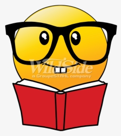 Emoji Reading Book With Glasses - Reading Book Emoji, HD Png Download, Free Download