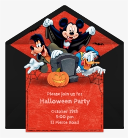 Disney Halloween Party Invitations, HD Png Download, Free Download
