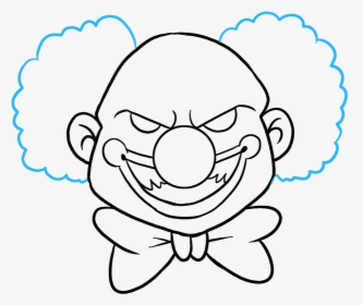 How To Draw Scary Clown - Easy Scary Clown Drawings, HD Png Download, Free Download