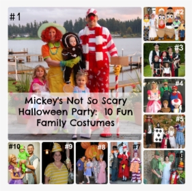 Mickey"s Not So Scary Halloween Party-10 Fun Family - Family Costumes For Disney Halloween Party, HD Png Download, Free Download