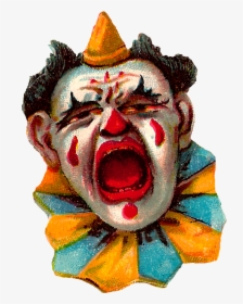 Vintage Clip Art Funny Circus Clowns Costume Images - Transparent Vintage Clown Png, Png Download, Free Download