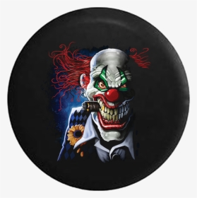 Joker Clown With Cigar And Evil Grin Jeep Camper Spare - Evil Clown, HD Png Download, Free Download