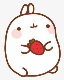 #kawaii #cute #red #bunny #strawberry #strawberries - Kawaii Animal, HD Png Download, Free Download