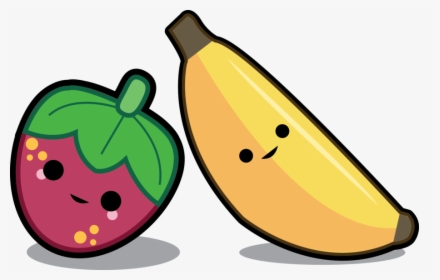 Cute Banana Png - Cute Strawberry And Banana, Transparent Png, Free Download