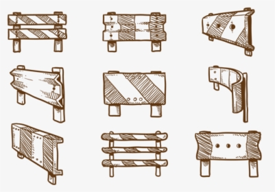 Hand Drawn Guardrail Vectors - Chair, HD Png Download, Free Download