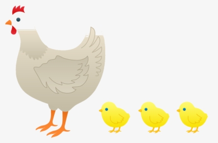Chicken Hen Kifaranga Rooster Clip Art Baby Chick Clipart - Chicken And Chicks Clip Art, HD Png Download, Free Download
