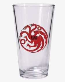 Game Of Thrones Targaryen Sigil Pint Glass - Game Of Thrones House Sigils Stark, HD Png Download, Free Download