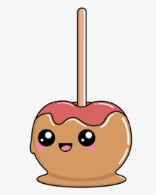Cute Kawaii Apple Caramel Stick Red Fruit Sweet Food - Food Kawaii Drawings, HD Png Download, Free Download