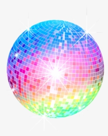 Transparent Disco Ball Clipart - Coloured Disco Ball Vector, HD Png Download, Free Download