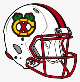 Chicago Blackhawks Football Helmet - Football American Helmet Drawing, HD Png Download, Free Download