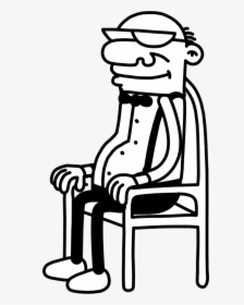 Grandpa - Clip Art Black And White Transparent Grandpa, HD Png Download, Free Download
