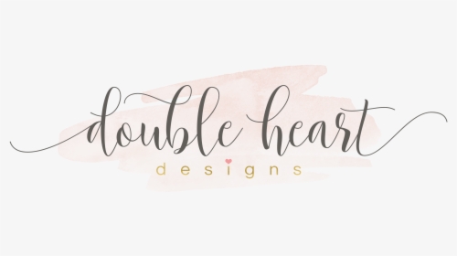 Double Heart Large - Calligraphy, HD Png Download, Free Download