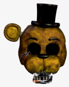 Golden Freddy Fnaf 2 Head , Png Download - Withered Golden Freddy Head, Transparent Png, Free Download