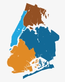 Borough-map - New York City Map Silhouette, HD Png Download, Free Download