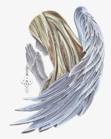 #ftstickers #praying #angel - Angel Wings Quilling, HD Png Download, Free Download