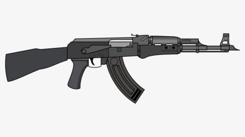 Ak47 Vector Black And White - Kalashnikov Ak 47 Black, HD Png Download, Free Download