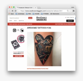 Jessi Preston Featured On Swallows & Daggers - Tattoo, HD Png Download, Free Download