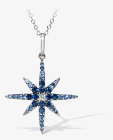 Stunning Compass Pendant In Blue - Tattoo Design Star Tribal, HD Png Download, Free Download