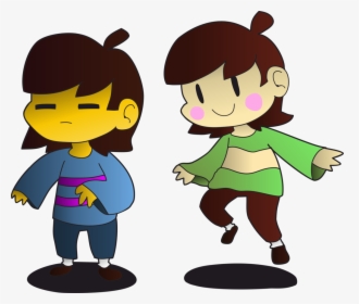 Undertale Frisk And Chara Png, Transparent Png, Free Download