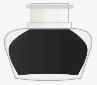 Inkwell, Bottle, Glass, Black, Office, School, Letters - Мастилница Png, Transparent Png, Free Download