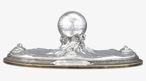 Sterling Silver Globe Inkwell Centerpiece By Tiffany - Silver, HD Png Download, Free Download