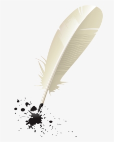 Transparent Quill And Inkwell Clipart - Transparent Background Feather Pen, HD Png Download, Free Download