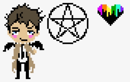 Clip Art Collection Of Free Transparent - Castiel Perler Bead, HD Png Download, Free Download