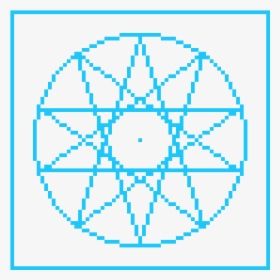 Clip Art Pixel Pentagram - Big Minecraft Circle Chart, HD Png Download, Free Download