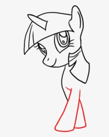 How To Draw Twilight Sparkle Step By Step - Twilight Sparkle Black And White, HD Png Download, Free Download