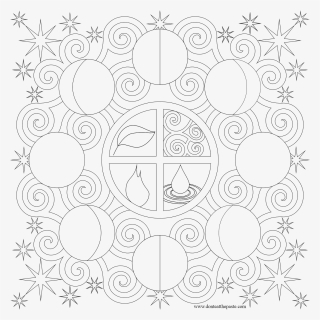 Islamic Pattern Coloring Page - Coloring Islamic Pattern, HD Png Download, Free Download