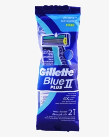 Gillette Razor Blue Ii Plus 2pc - Gillette Blue 2 Plus 5 1, HD Png Download, Free Download