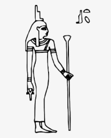 Sign, Outline, Symbol, Queen, Egypt, Goddess, Ancient - Isis Coloring Pages, HD Png Download, Free Download