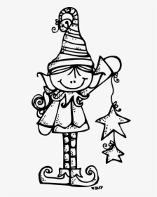 Melonheadz Boy Elf Clipart Black And White & Clip Art - Black And White Elf, HD Png Download, Free Download