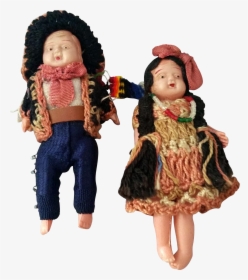 Miniature Mexican 3” Doll Celluloid Couple Vintage - Doll, HD Png Download, Free Download