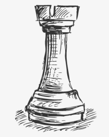 Line Games And Sports,clip - Chess Piece Rook Drawing, HD Png Download, Free Download