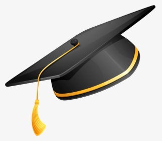Gold Hats Cliparts - Transparent Background Graduation Hat Png, Png Download, Free Download
