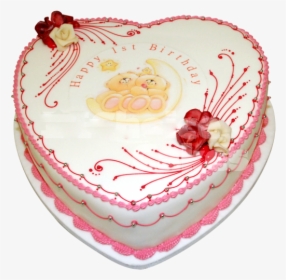 Birthday Cake Heart Design - Birthday Cake Design Png, Transparent Png, Free Download