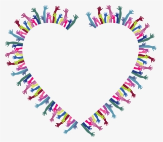 Free Clipart Of A Heart Frame Of Hands - Free Clipart Heart And Hands, HD Png Download, Free Download