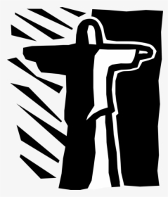 Vector Illustration Of Christ The Redeemer In Rio De - Cross, HD Png Download, Free Download