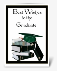 Graduate Books, Cap, Diploma Greeting Card - Picture Frame, HD Png Download, Free Download