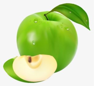 Apples Vector Bitten - Green Apple And Orange Juice, HD Png Download, Free Download