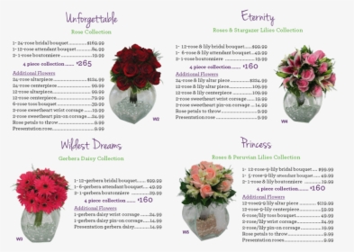 18f Wedding Bi Fold 2018 Price List For Weddings Image - Gerber Daisy Wedding Bouquets, HD Png Download, Free Download