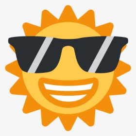 Sunglasses Emoji Clipart Discord - Sun Emoji Discord, HD Png Download, Free Download