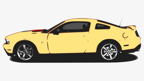 Automotive Exterior,compact Car,car - Yellow Mustang Clip Art, HD Png Download, Free Download