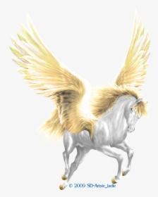Gold Unicorn With Wings, HD Png Download, Free Download